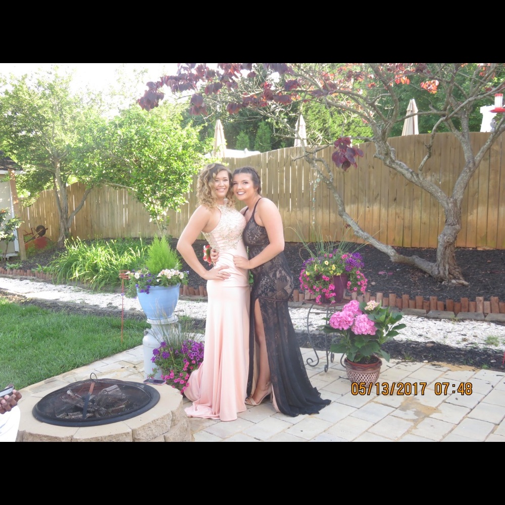 Peach prom dress